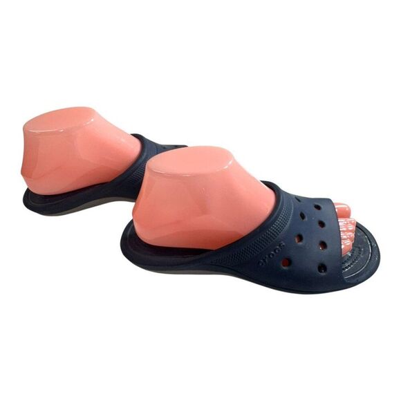 Crocs Baya Slide Sandal Mens 6 Womens 8 Solid Black Lightweight Water Friendly - Picture 9 of 10